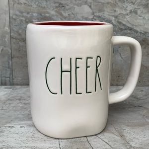 Rae Dunn Cheer Green red inside.@B9